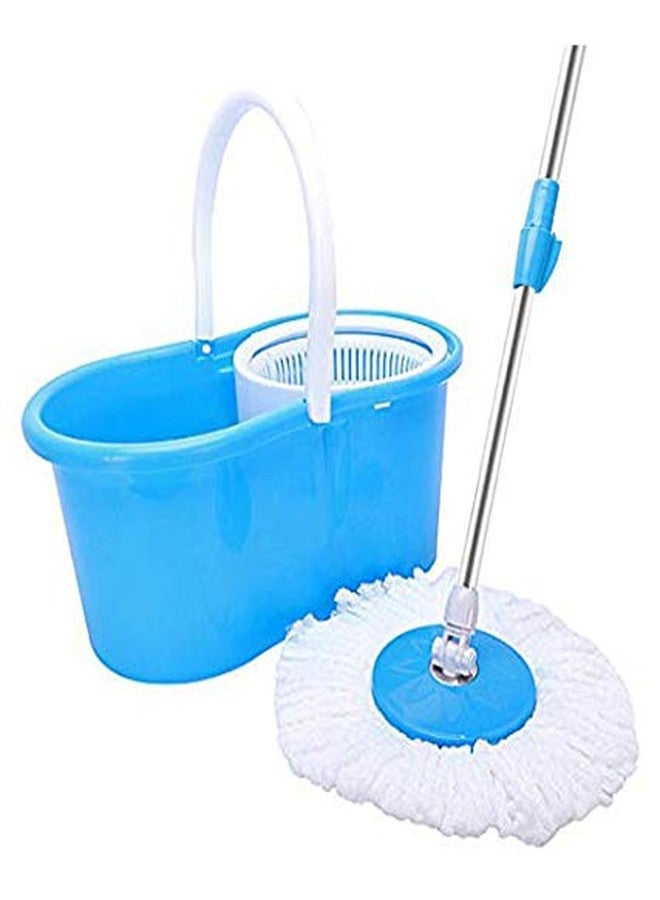 VRCT Spin Bucket Mop with 2 Refills- Super Absorbent Refills for All Type of Floors, 360 Degree Spin Bucket, 180 Degree Bendable Handle, for Perfect Cleaning - Image 1